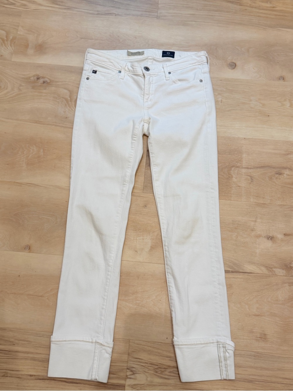 Adriano Goldschmied Women’s White Straight-Leg Jeans